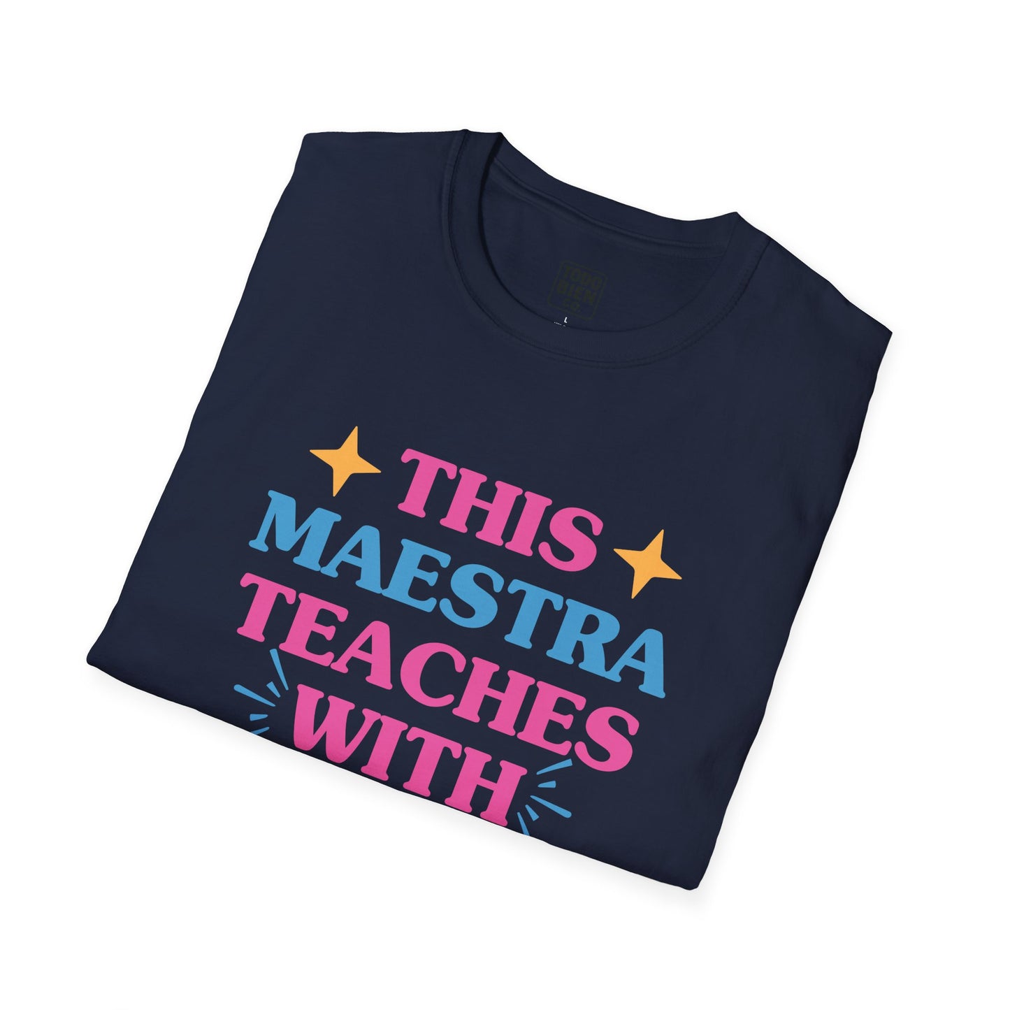 This Maestra Teaches With Corazon  Bilingual Colorful Teacher TShirt